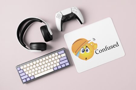 Engineer Confused Emoji- Emoji Printed Mousepad For Emoji Lovers
