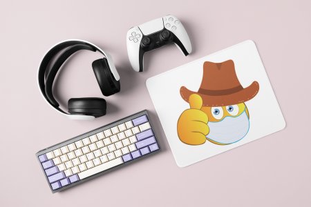 Mask is Compulsory Emoji- Emoji Printed Mousepad For Emoji Lovers