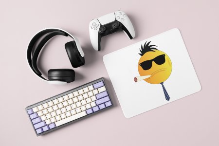 I Am The Boss Emoji- Emoji Printed Mousepad For Emoji Lovers