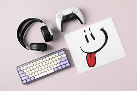 Tongue Twister Emoji- Emoji Printed Mousepad For Emoji Lovers