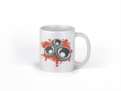 Music Base - music themed printed ceramic white coffee and tea mugs/ cups for music lovers