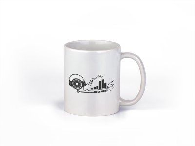 Bar Diagram - music themed printed ceramic white coffee and tea mugs/ cups for music lovers
