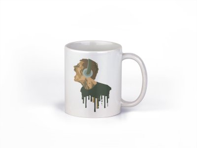 Intense music - music themed printed ceramic white coffee and tea mugs/ cups for music lovers