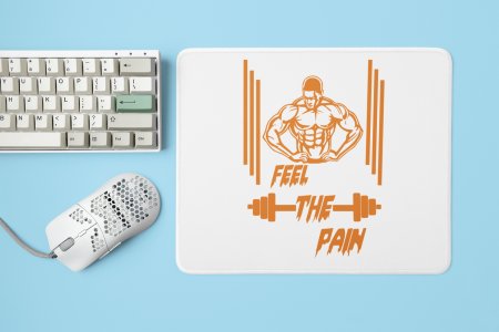 Feel The Pain, Straight Lines - Printed Mousepads For Gym Lovers