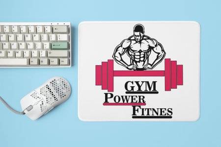 Gym, Power, Fitness - Printed Mousepads For Gym Lovers