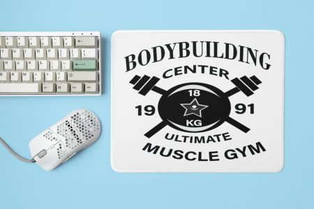 Bodybuilding Center, Ultimate Muscle Gym - Printed Mousepads For Gym Lovers
