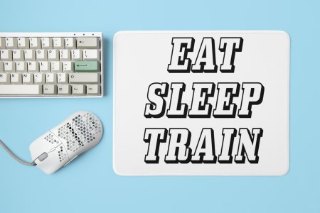 Eat, Sleep, Workout, Repeat - Printed Mousepads For Gym Lovers