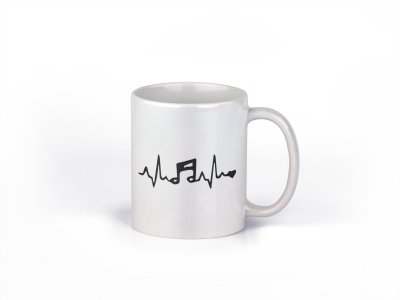 Music is my life- music themed printed ceramic white coffee and tea mugs/ cups for music lovers