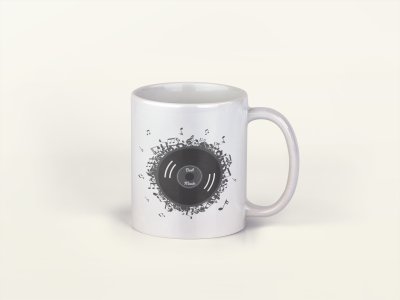 Best Music Beat - music themed printed ceramic white coffee and tea mugs/ cups for music lovers