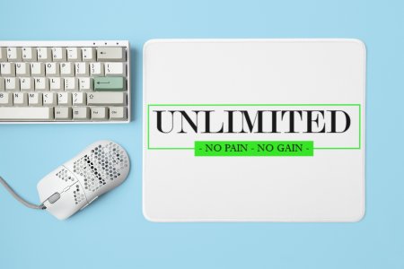Unlimited Inside The Box, (BG Black and Green) - Printed Mousepads For Gym Lovers