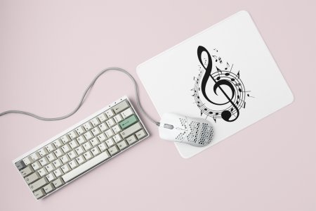 Treble clef Printed Mousepads For Music Lovers