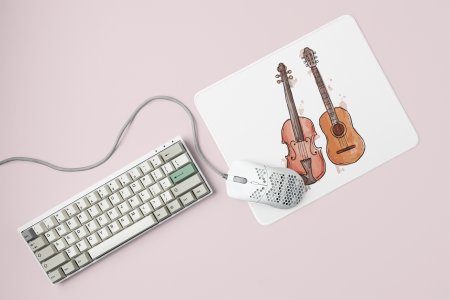 Guitar and violin Printed Mousepads For Music Lovers