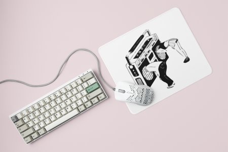People Stuck In Radio Printed Mousepads For Music Lovers