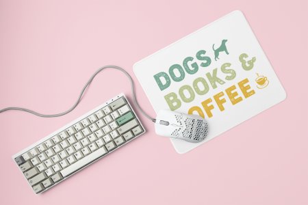 Dogs books coffee -printed Mousepads for pet lovers