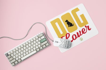 Dog lover Yellow And Red Text -printed Mousepads for pet lovers