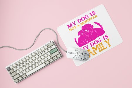 My dog is a family -printed Mousepads for pet lovers