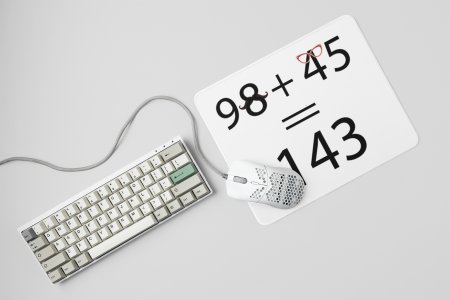 98+45=143 - Printed Mousepads For Mathematics Lovers