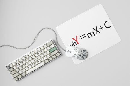 whY=mX+C - Printed Mousepads For Mathematics Lovers