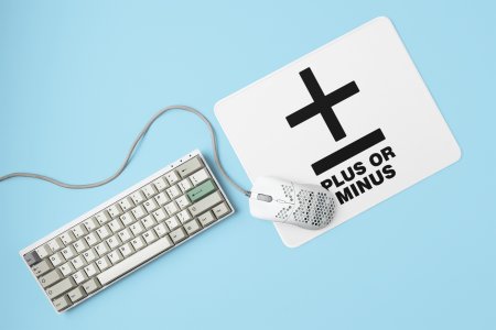 Plus or minus - Printed Mousepads For Mathematics Lovers