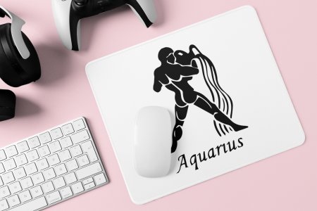 Aquarius symbol - Zodiac Sign Printed Mousepads For Astrology Lovers