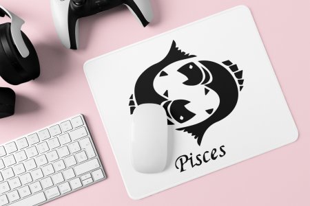 Pisces symbol - Zodiac Sign Printed Mousepads For Astrology Lovers