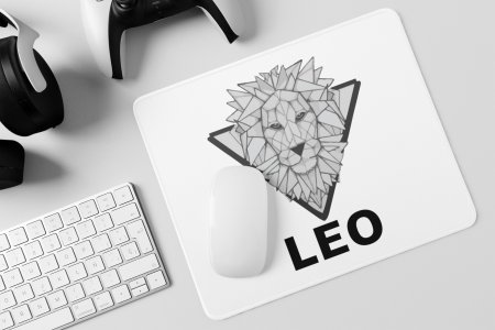 Leo, lion face - Zodiac Sign Printed Mousepads For Astrology Lovers