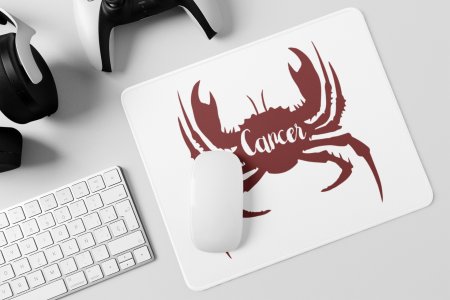 Cancer design (BG Brown) - Zodiac Sign Printed Mousepads For Astrology Lovers