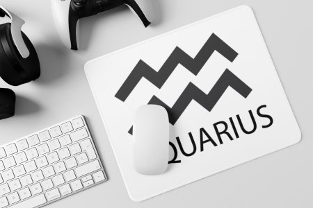 Aquarius - Zodiac Sign Printed Mousepads For Astrology Lovers