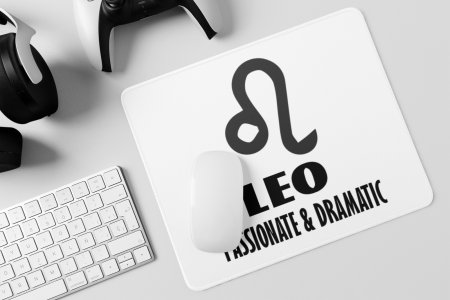 Leo, passionate and dramatic - Zodiac Sign Printed Mousepads For Astrology Lovers