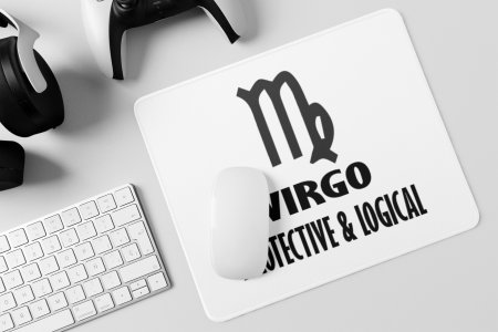 Virgo, protective and logical - Zodiac Sign Printed Mousepads For Astrology Lovers
