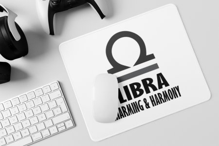 Libra, charming and harmony - Zodiac Sign Printed Mousepads For Astrology Lovers