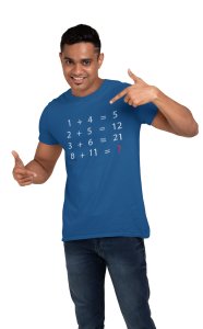 8+11=? (Blue T) - Clothes for Mathematics Lover - Foremost Gifting Material for Your Friends, Teachers, and Close Ones