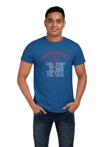 Mathematics is 100% magic (Blue T)- Clothes for Mathematics Lover - Foremost Gifting Material for Your Friends, Teachers, and Close Ones