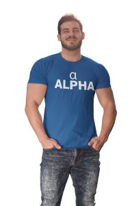 Alpha (Blue T) -Clothes for Mathematics Lover - Foremost Gifting Material for Your Friends, Teachers, and Close Ones
