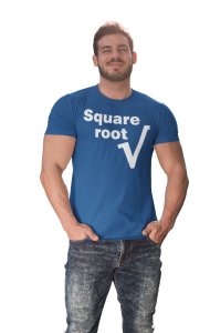 Square root ? (Blue T) -Clothes for Mathematics Lover - Foremost Gifting Material for Your Friends, Teachers, and Close Ones