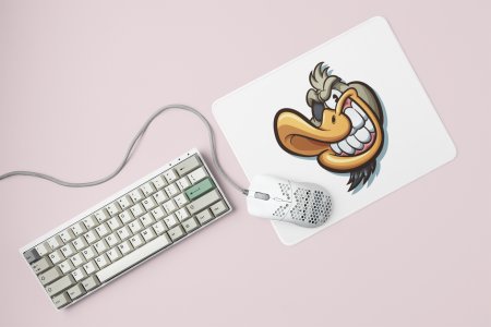 Duck smiling - Printed animated creature Mousepads
