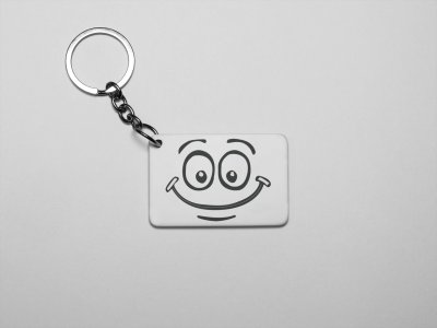 Big Eye Emoji- Emoji Printed Keychains For Emoji Lovers(Pack Of 2)