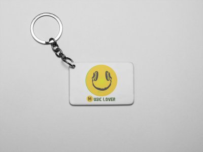 Smile with a Headphone- Emoji Printed Keychains For Emoji Lovers(Pack Of 2)