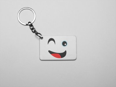 Wink Emoji- Emoji Printed Keychains For Emoji Lovers(Pack Of 2)