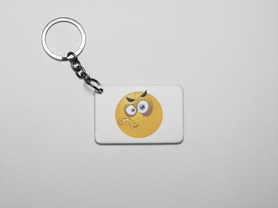 Angry Emoji- Emoji Printed Keychains For Emoji Lovers(Pack Of 2)