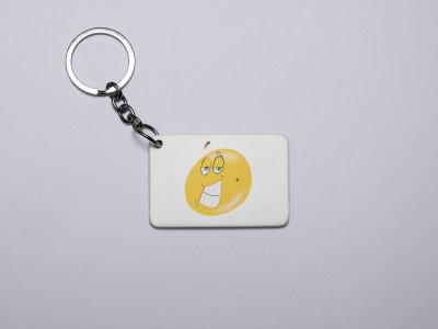 Naughty Smiling Emoji- Emoji Printed Keychains For Emoji Lovers(Pack Of 2)