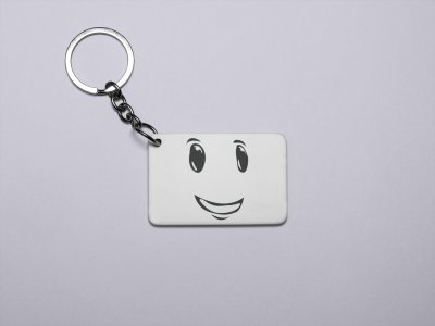 Without Nose Emoji- Emoji Printed Keychains For Emoji Lovers(Pack Of 2)