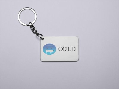 Shivering Cold Emoji- Emoji Printed Keychains For Emoji Lovers(Pack Of 2)
