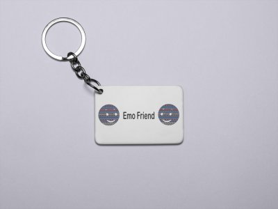 Emo Friend Emoji- Emoji Printed Keychains For Emoji Lovers(Pack Of 2)