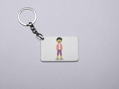 A Young Laughing Emoji- Emoji Printed Keychains For Emoji Lovers(Pack Of 2)