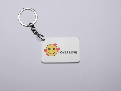 I Over Love Emoji- Emoji Printed Keychains For Emoji Lovers(Pack Of 2)