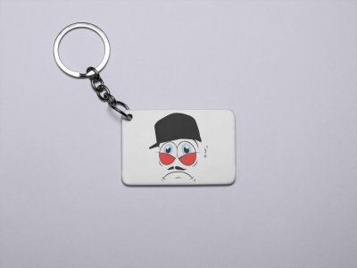 Charlie Chaplin Emoji- Emoji Printed Keychains For Emoji Lovers(Pack Of 2)