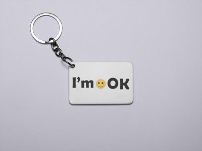 I'm OK in Text- Emoji Printed Keychains For Emoji Lovers(Pack Of 2)