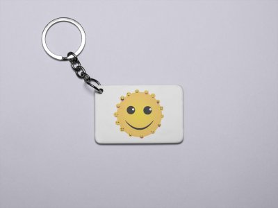 Smiley Face with Many Emoticons- Emoji Printed Keychains For Emoji Lovers(Pack Of 2)