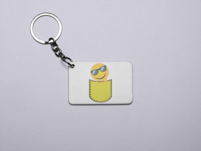 Chilling Emoji Inside the Pocket- Emoji Printed Keychains For Emoji Lovers(Pack Of 2)